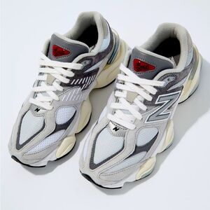 New Balance Gray and Cream Athletic Shoes